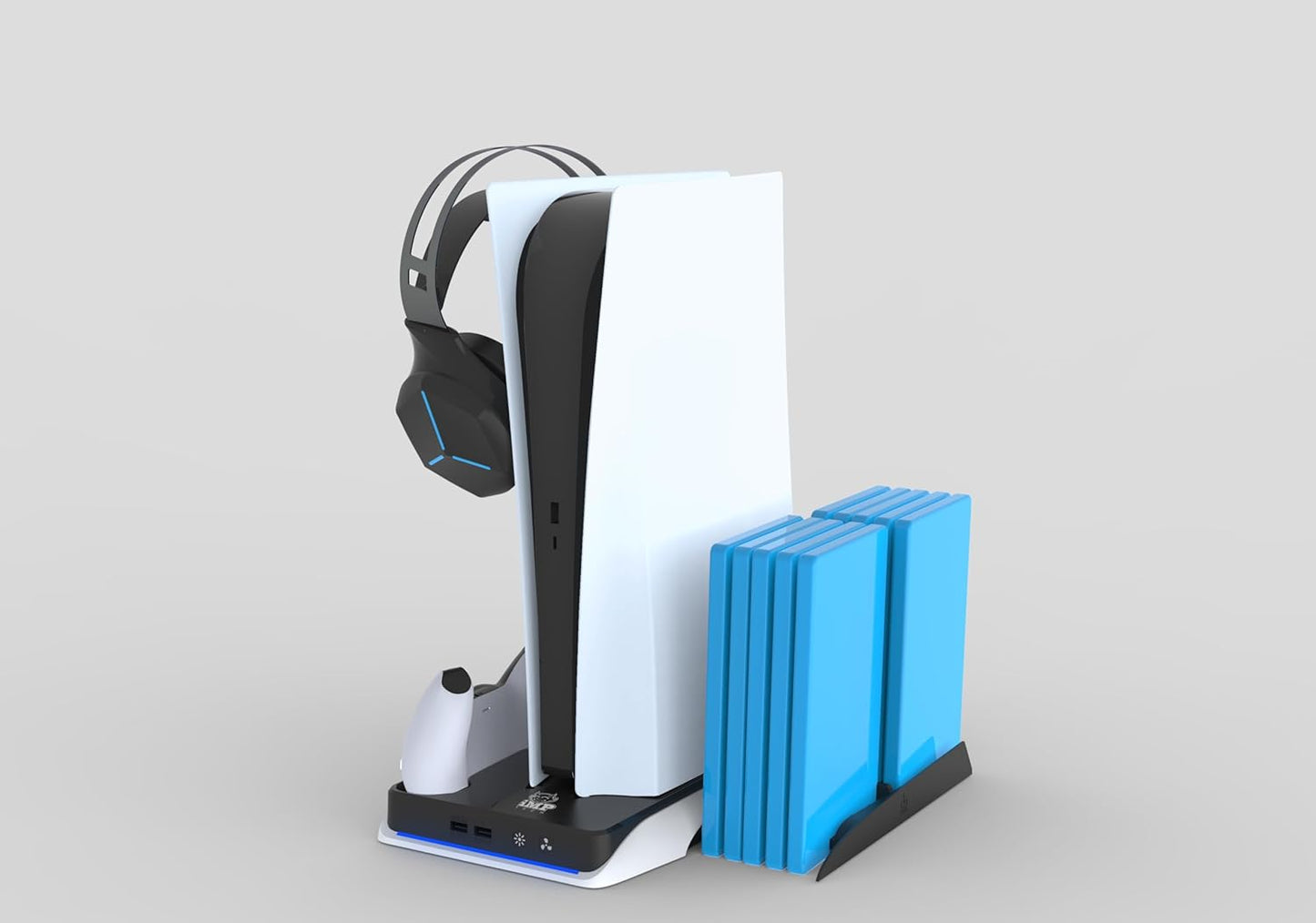 Imp Gaming DLX LED Twin Charging Tower Inc Cooling Fans & Game Storage Stand PS5