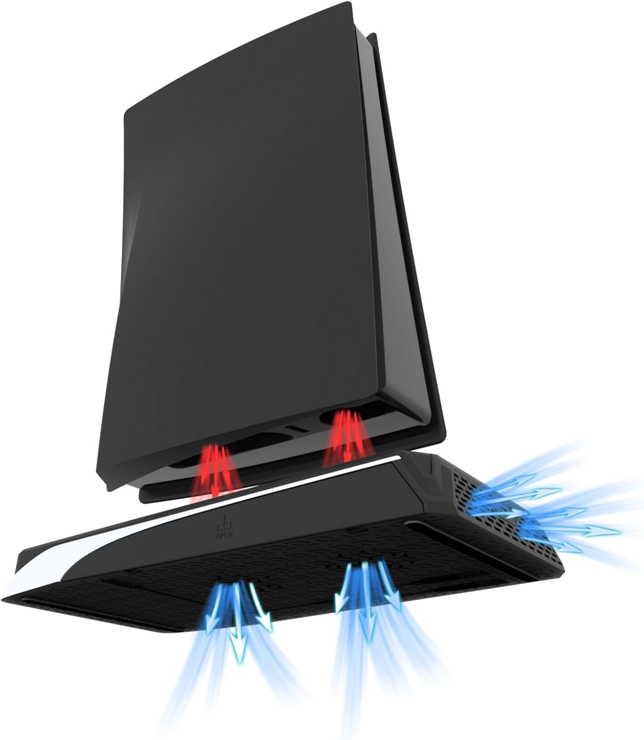 Imp Gaming DLX LED Twin Charging Tower Inc Cooling Fans & Game Storage Stand PS5