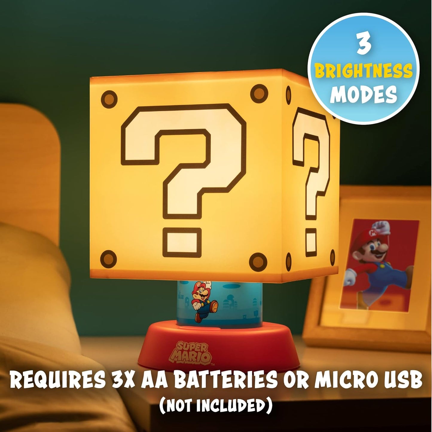 Super Mario Question Block Lamp - Officially Licensed Nintendo Merchandise