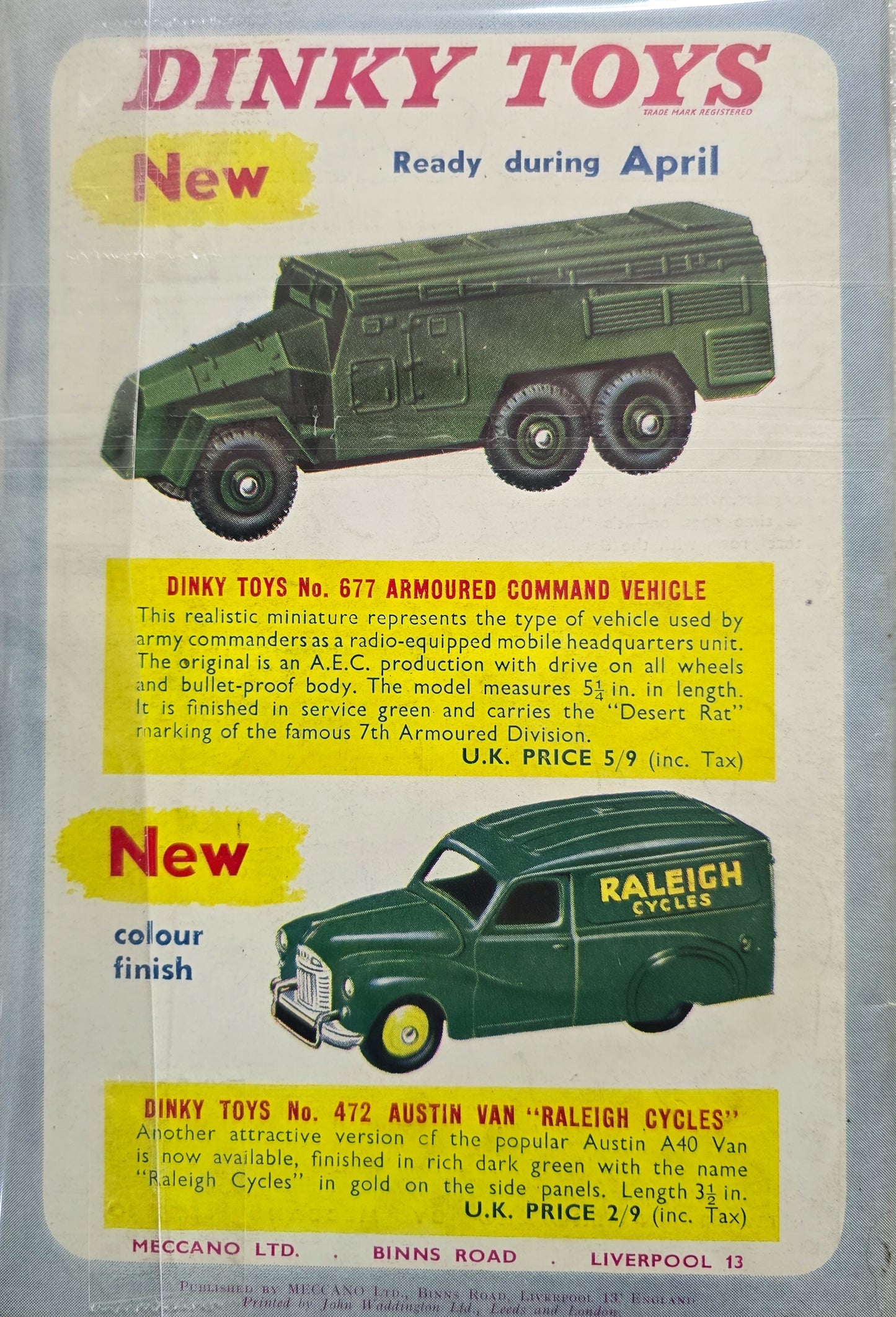 MER | Meccano Magazine Vol.XLII No.04 April 1957 | Merchandise