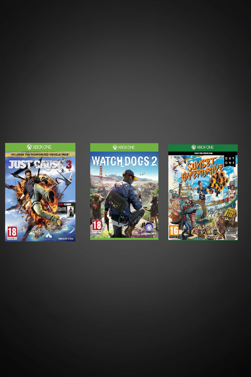 #025 Xbox One Open World Triple — Just Cause 3 Watch Dogs 2 & Sunset Overdrive