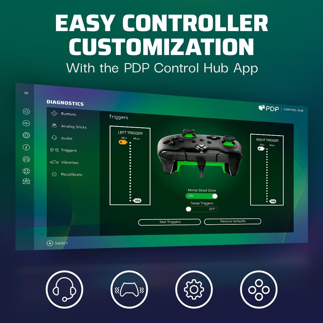 Xbox Series X|S, Xbox One - PDP Wired Gaming Controller USB Gamepad Neon Black