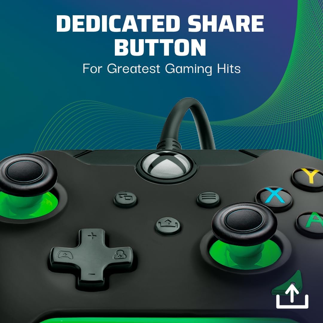 Xbox Series X|S, Xbox One - PDP Wired Gaming Controller USB Gamepad Neon Black