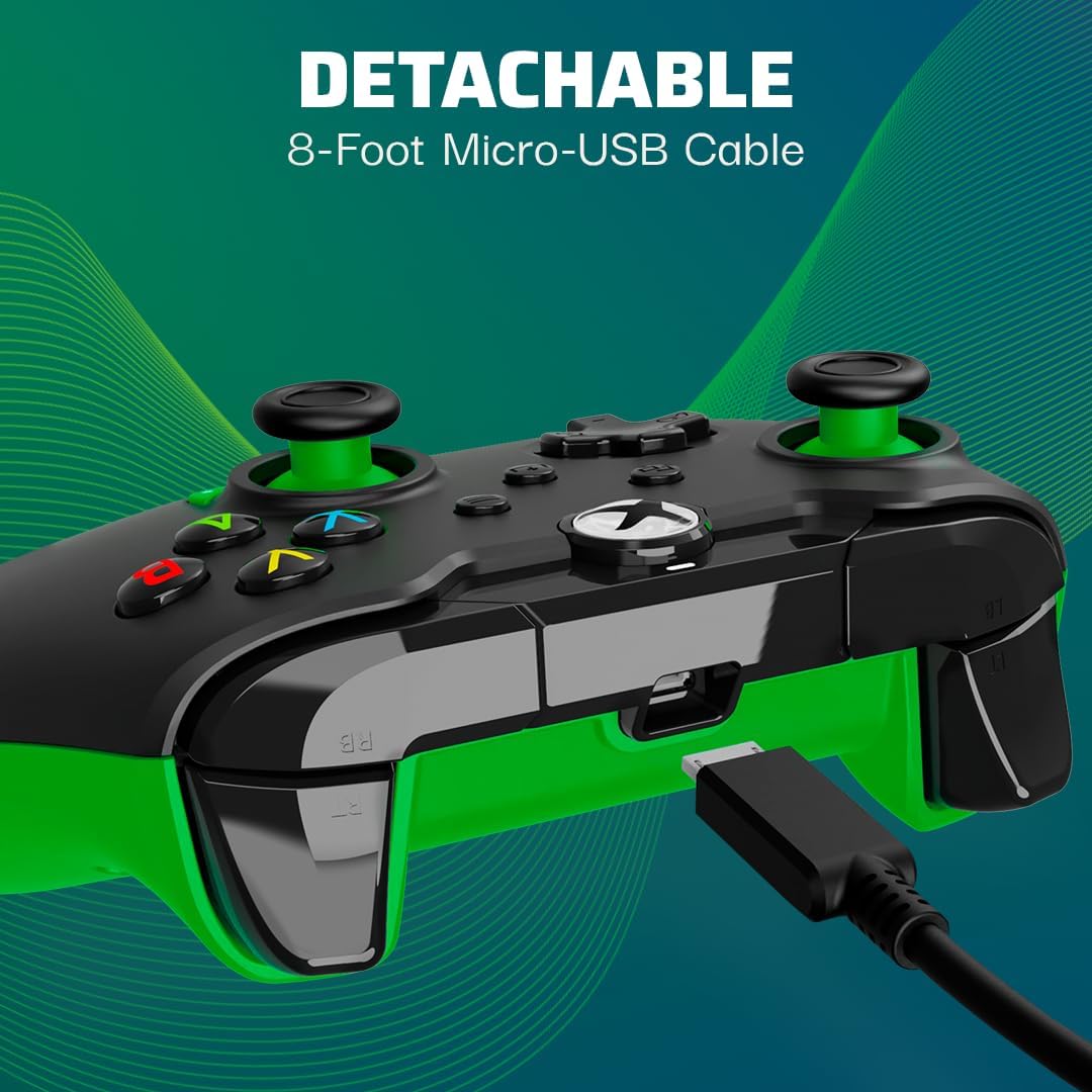 Xbox Series X|S, Xbox One - PDP Wired Gaming Controller USB Gamepad Neon Black