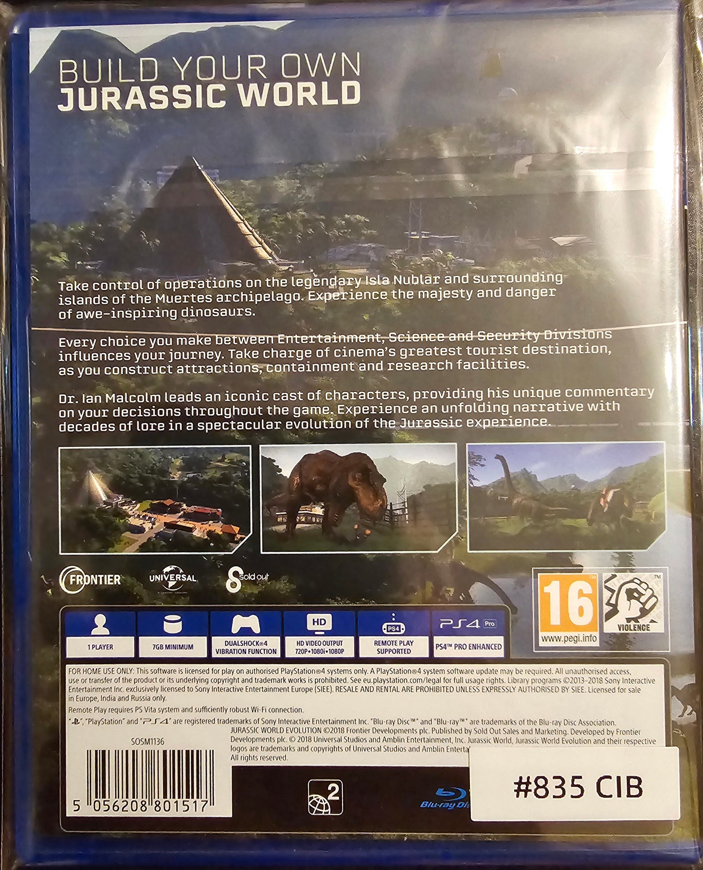 Jurassic World Evolution - PS4