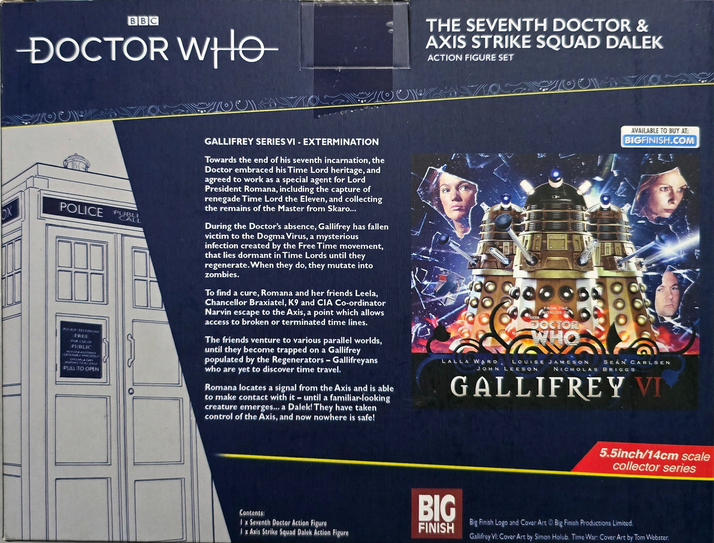 MER | The Seventh Doctor & Axis Strike Squad Dalek Action Figure | Merchandise