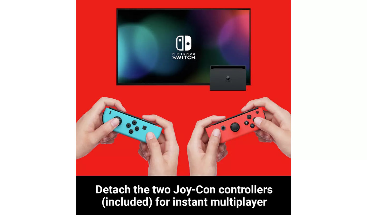 Nintendo Switch Neon Blue & Red Console - New