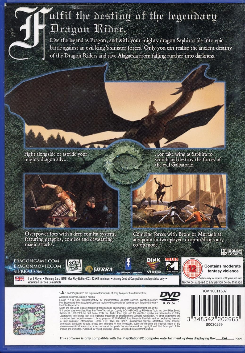 PS2 | Eragon – PlayStation 2 | Action / Adventure