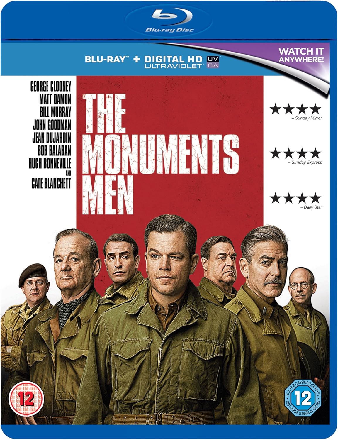 The Monuments Men – Blu-ray War Drama Film George Clooney