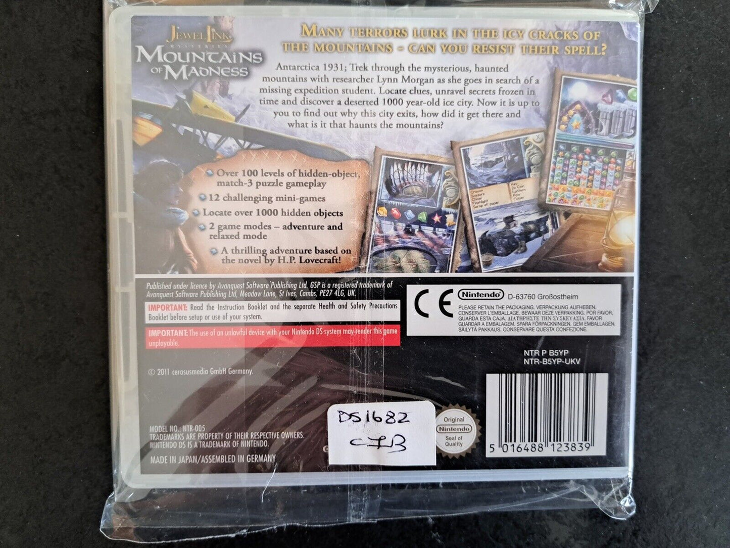 Jewel Link Mysteries: Mountains of Madness (Nintendo DS, 2011) - Euro CIB