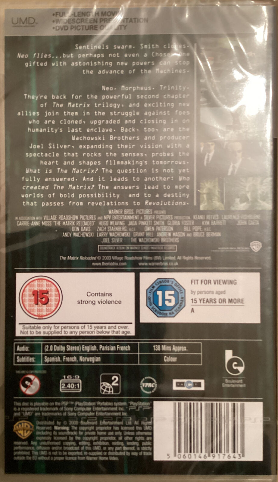 49710  - UMD Matrix Reloaded [NEW / SEALED]  2008  UMDBV0764