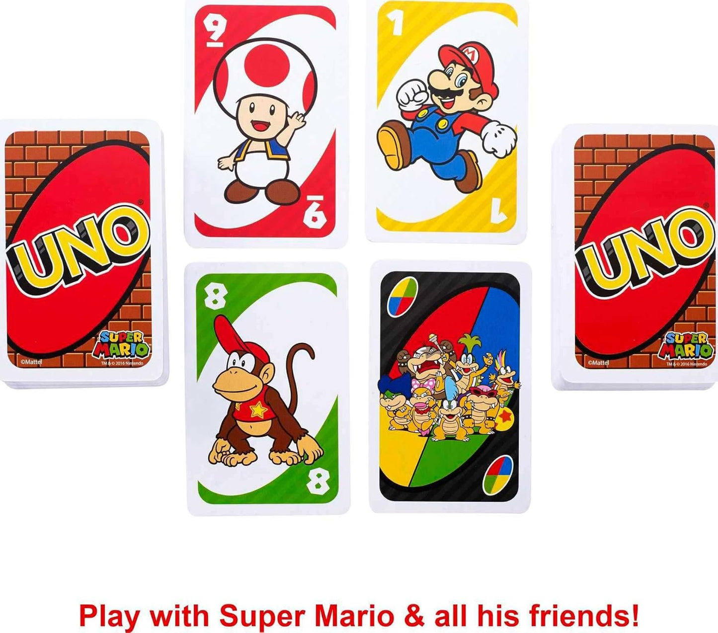 UNO Super Mario Card Game Animated Character Themed Collector Deck