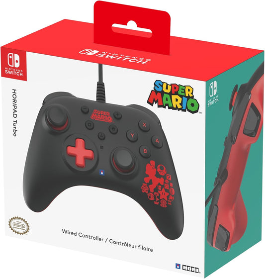 Nintendo Switch - HORIPAD Turbo (Mario) Ergonomic Wired Controller