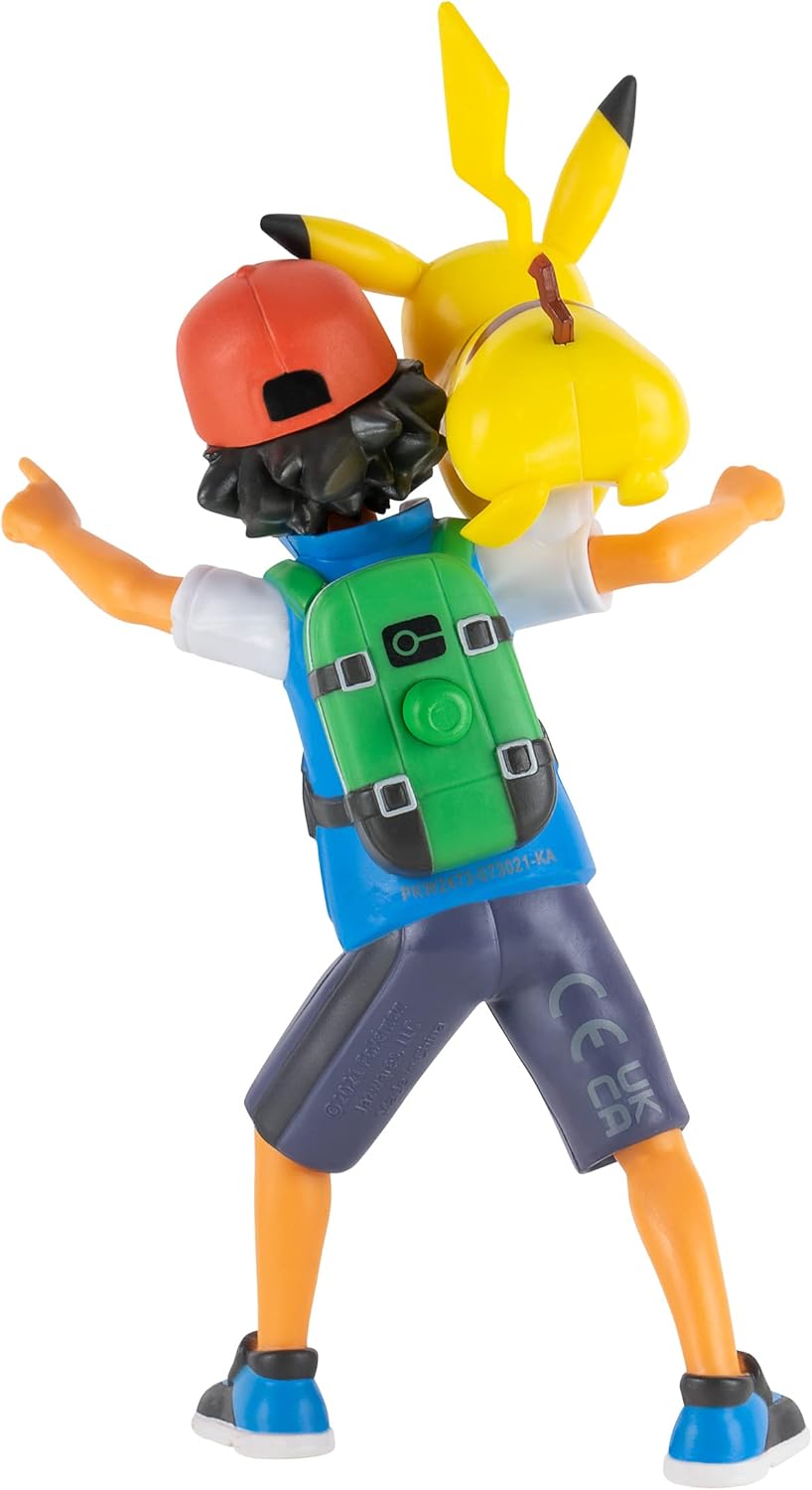 Pokémon 4.5" Feature Battle Action Figure, Features Ash and Pikachu