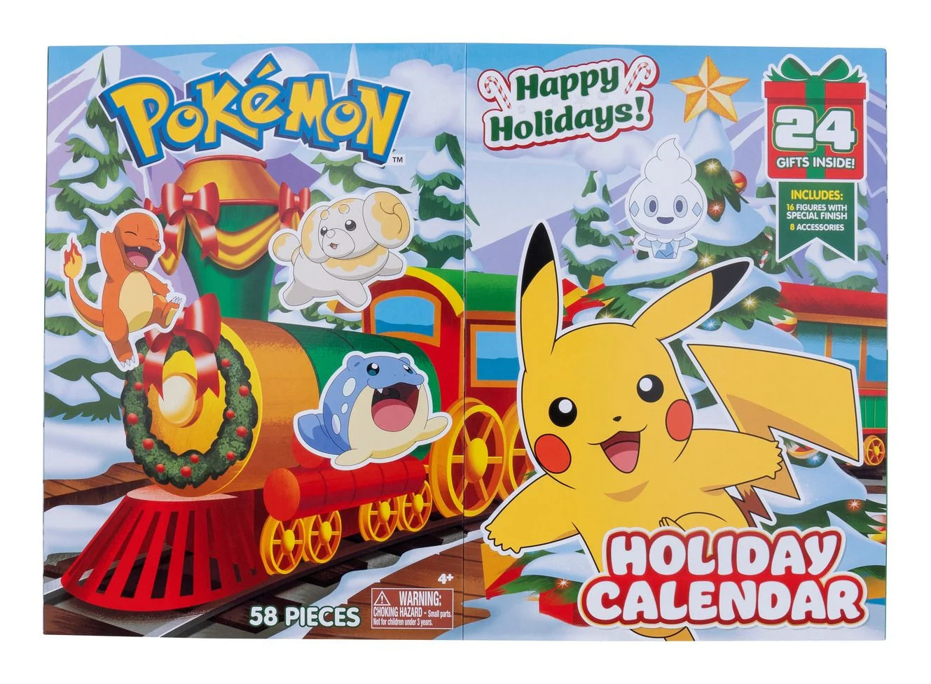 Pokémon 24 Day Xmas Advent Calendar with 16 2-Inch Battle Figures