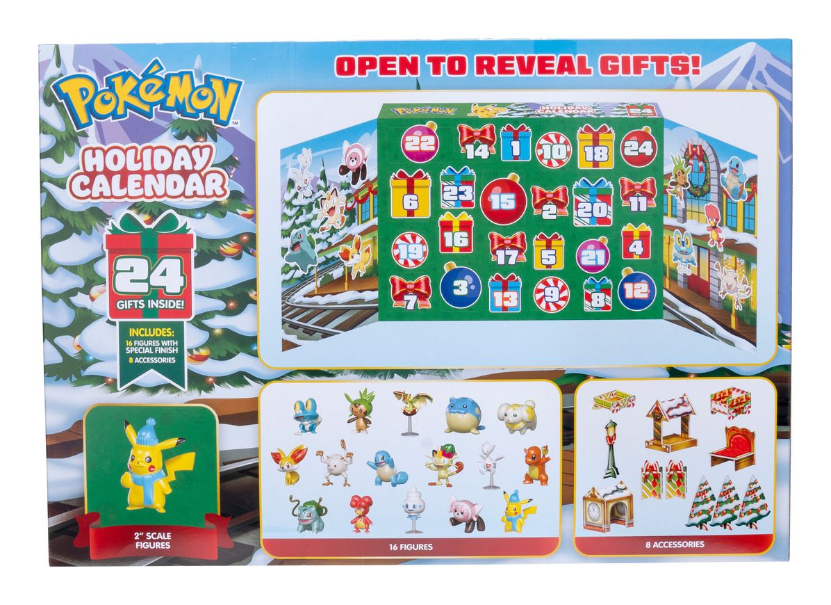 Pokémon 24 Day Xmas Advent Calendar with 16 2-Inch Battle Figures