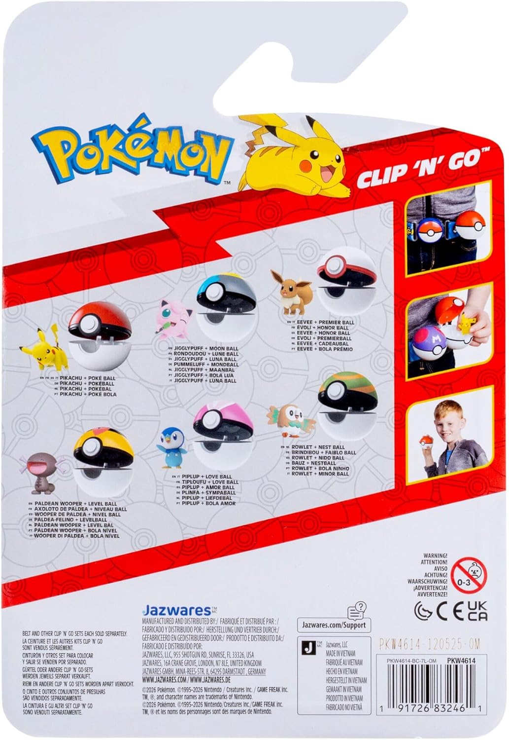 Pokémon Clip 'N' Go Poké Ball & Figure Sets Jazwares
