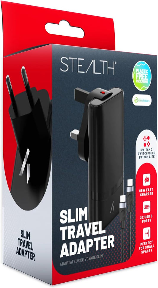 Nintendo Switch & Switch 2 Stealth Travel Mains Adapter