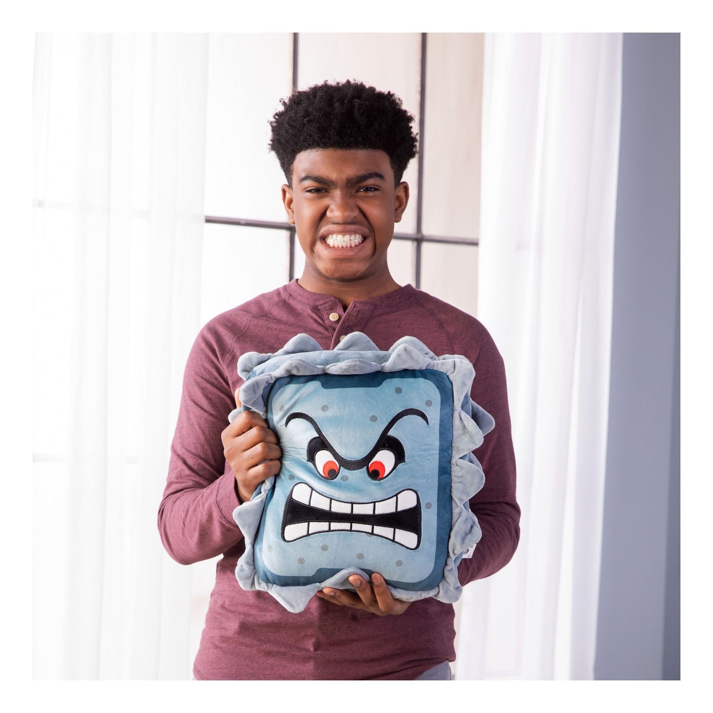 MER | Mocchi Mocchi Super Mario Thwomp Mega Plush – Large Soft Toy