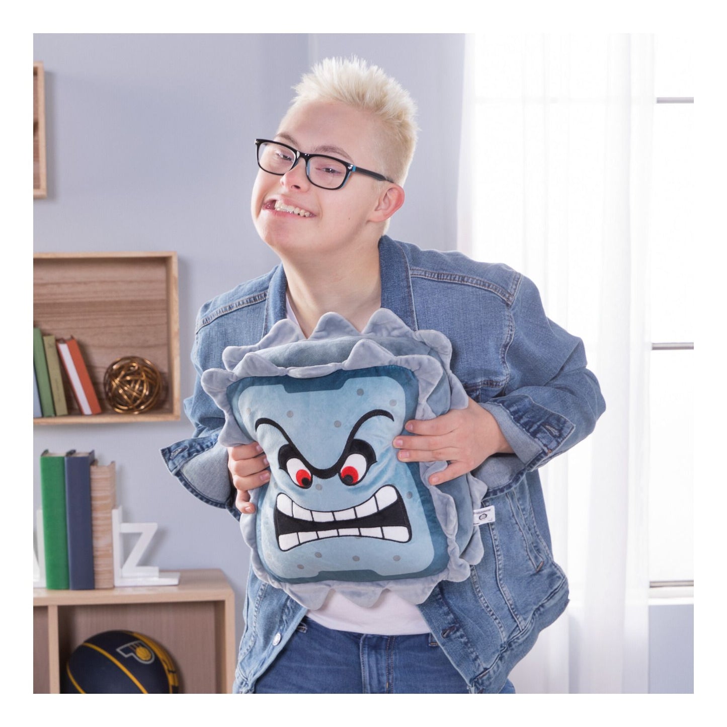 MER | Mocchi Mocchi Super Mario Thwomp Mega Plush – Large Soft Toy
